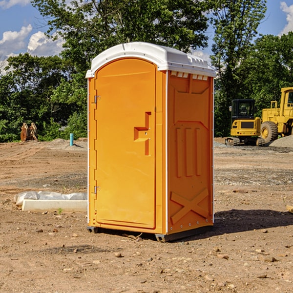 can i customize the exterior of the porta potties with my event logo or branding in Adams